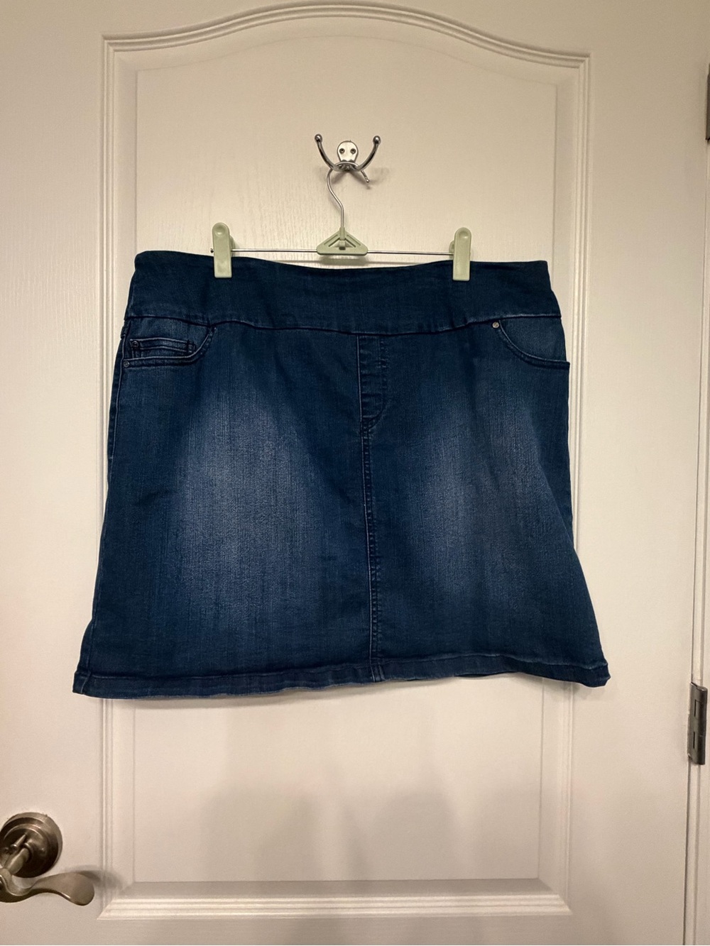 Dark Blue Denim Mini Skirt - Classic Casual Style
